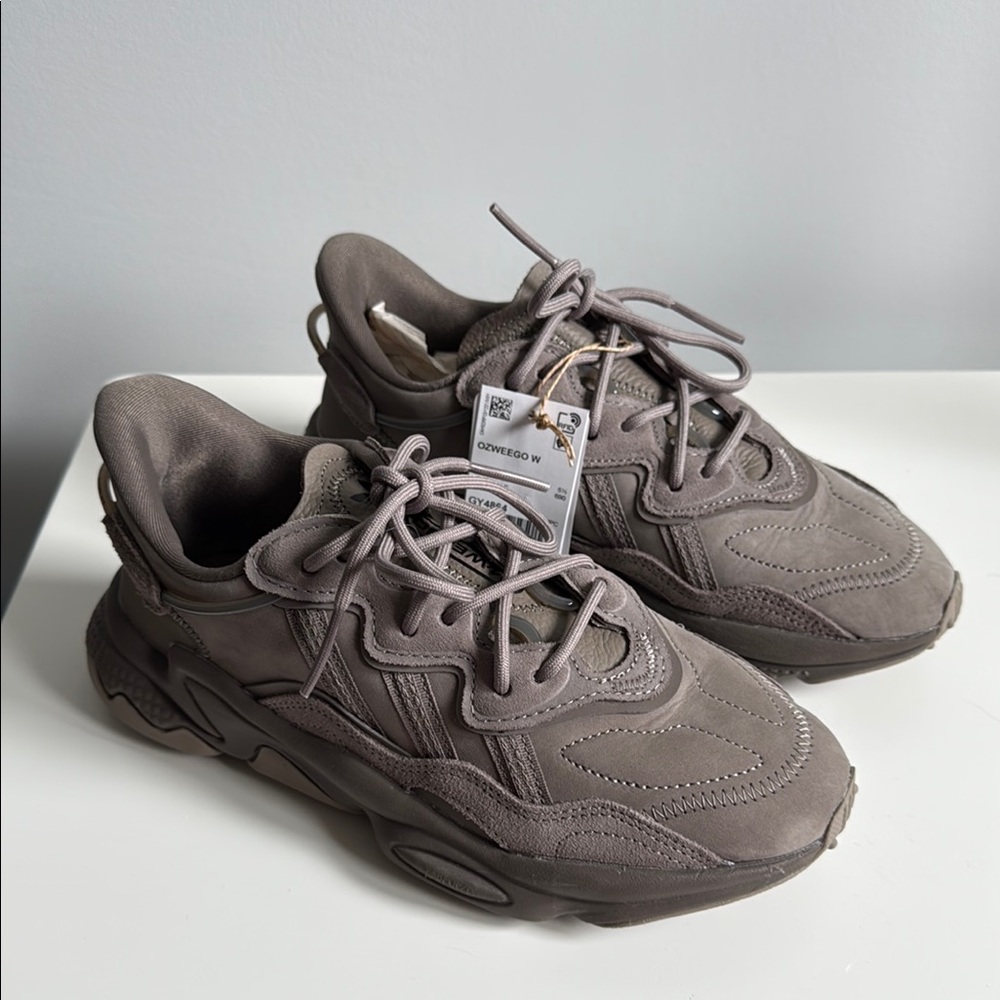 Taupe Adidas Athletic Sneakers